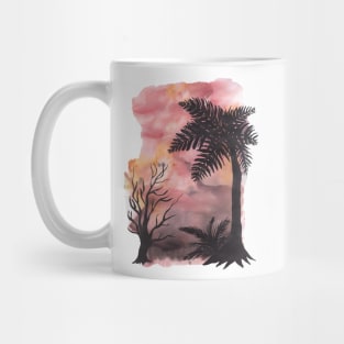 Palm trees and sunset Mug